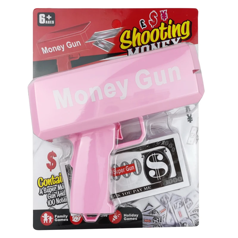 Лидер продаж распылитель для денег игровой пистолет денежный с имитацией бумаги хороший подарок детей и