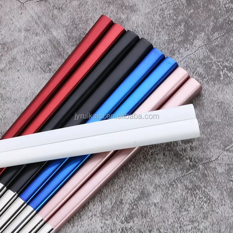 Novelty Chinese Style Chopsticks 5 Colors Hollow Metal Chopstick