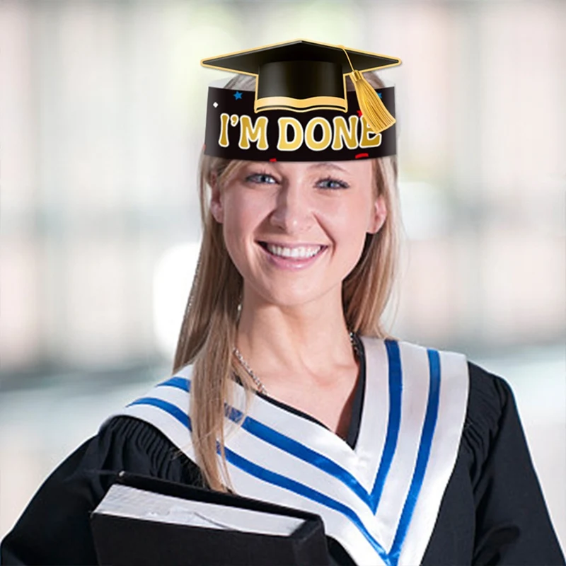 Graduation 2024 Paper Mortarboard Hat Graduation Party Decoration ...