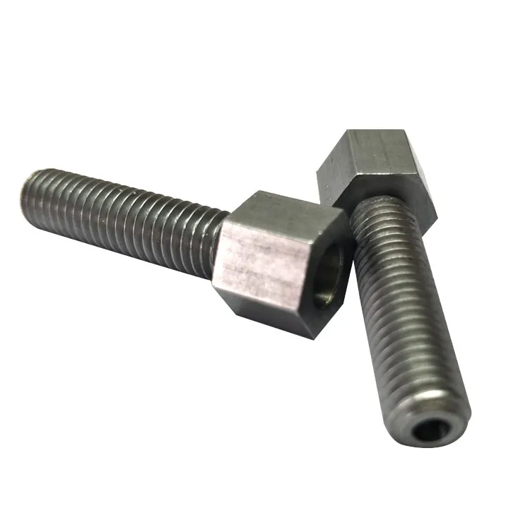 Factory CNC customization Bolt with hole in center Hollow Through Hole Hollow Hex Head Screws Bolt