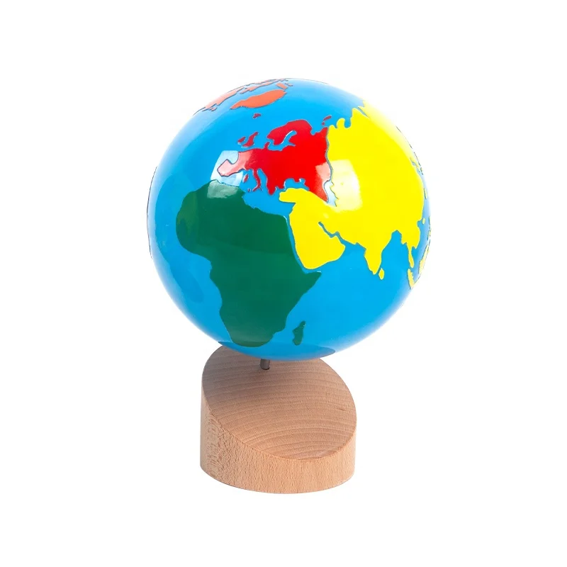 Puzzle World Map Montessori Geography Educational Toys Equipment World Globe Puzzle Map of Land and Ocean