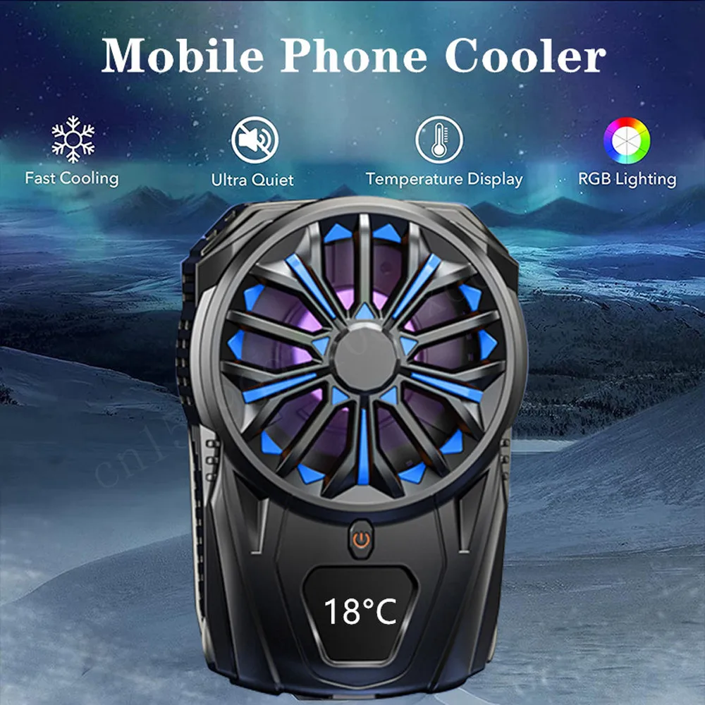 Phone Cooler Cell phone cooler fan gaming for Iphone Type-C Rechargeable Phone Cooler For Android/Samsung Universal