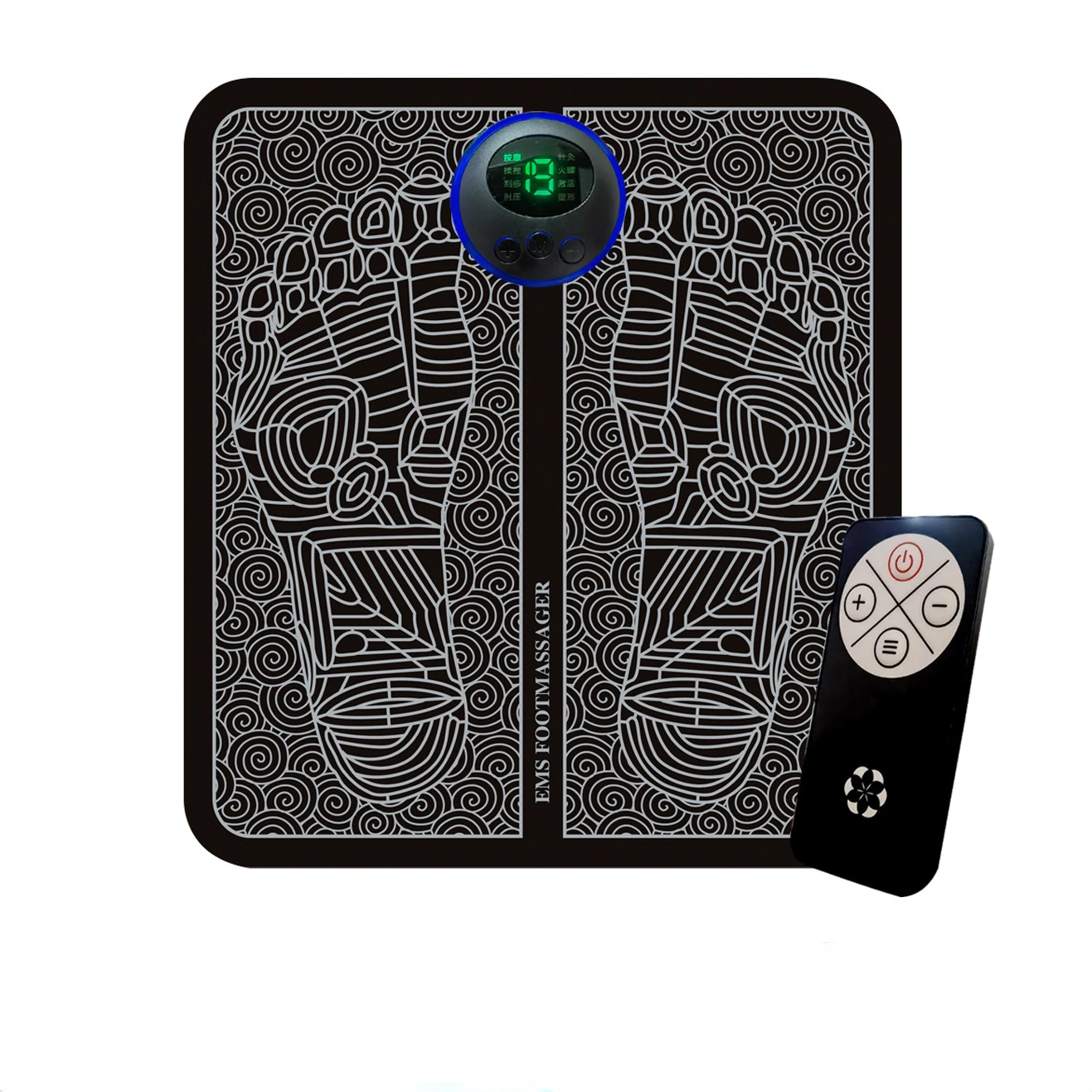 Custom Logo Foot Reflexology Tools Pressure Point Relax Feet Leg Relief Pain Foot Massage Mat With Remote Control