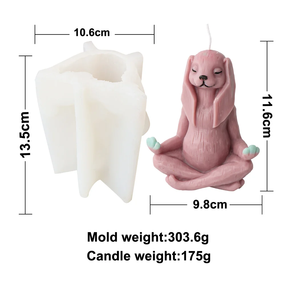 3D Silicone Animal Meditation Candle Molds DIY Crafts