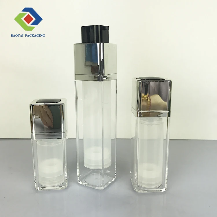 Empty 15ml 30ml 50ml Frosted Cream Cosmetic Lotion Resistant Luxury Plastic Acrylic Airless Pump Bottle With Pump