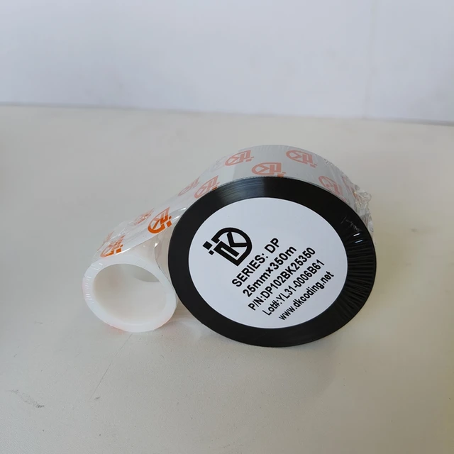 DP25mm*350m 33mm*350m Dikai D241/D321/D118i/TTO Thermal Transfer Printer Ribbon Carbon Ink Ribbon Packaging Machine Ink Ribbon 2