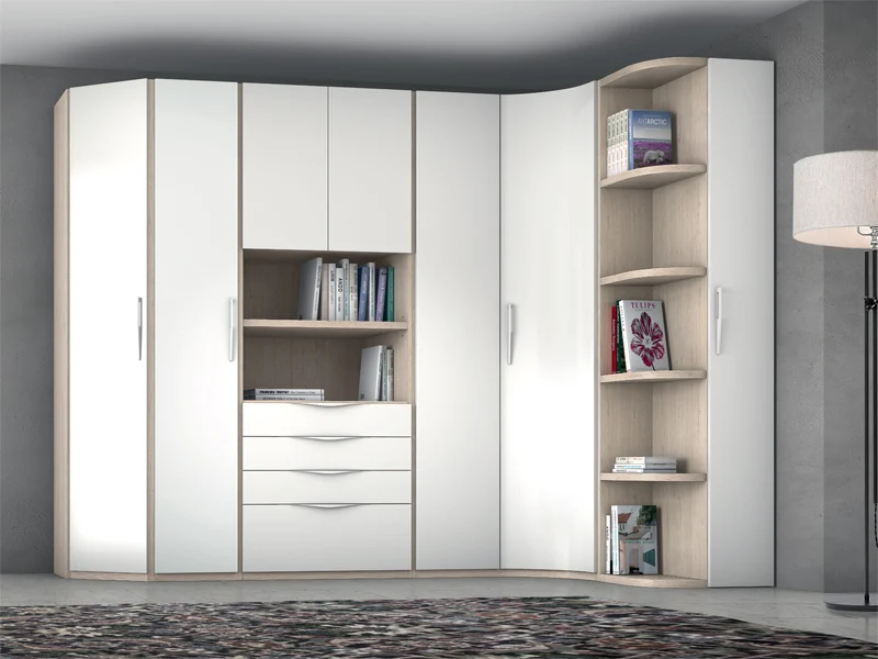 Walk in Wardrobe Closet With Rotating Shoe Rack in Amoires Design