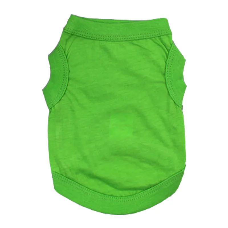 Wholesale Summer Cheap Cotton Plain Color Pet Dog Clothes Blank Dog T