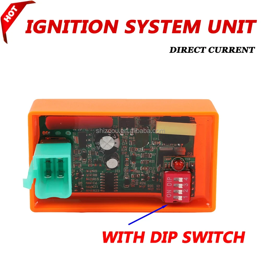 Programmable CDI for Motorcycle Ignition 4 Pin DC CDI Racing Box DIP Switch for ACTIVE WAVE 110 TC100 ATV 150 Dirt Bike Go Kart