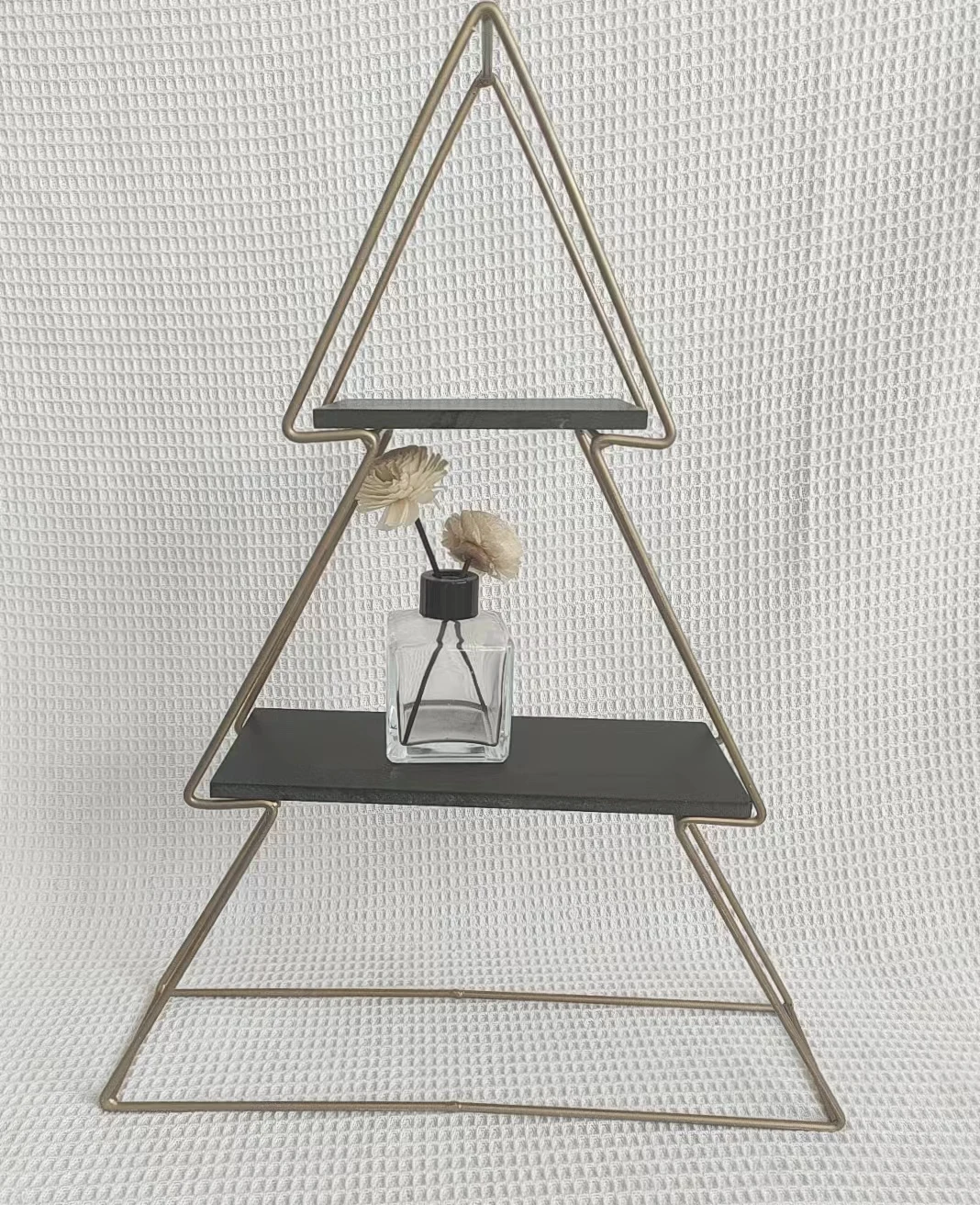 Настенная металлическая полка для украшения стен в форме рождественской елки