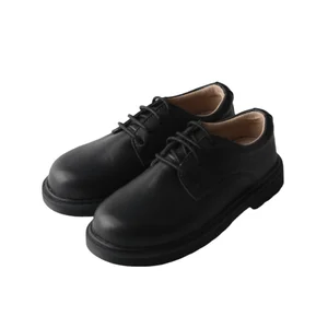 Babyhappy Factory Supply Leather Teenager Boy Student Blsck Lace-up School Dress Shoes for Men