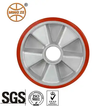China Factory High Grade Heavy Duty 8" Polyurethane Cast Iron Pallet Truck Steering Caster Wheels Materials Handling Equipment