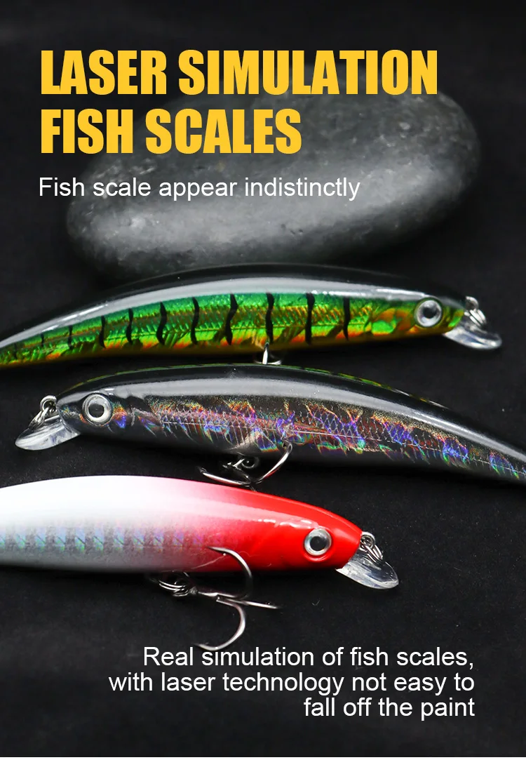 High Quality Artificial Noise Making Jerk Baits Minnow Lures For