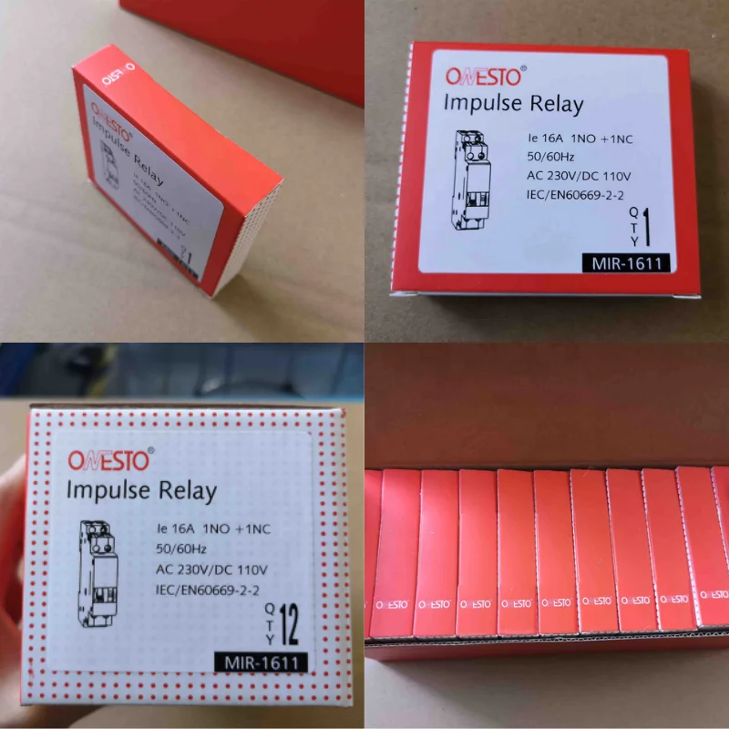 High Quality Impulse Relay 250V AC DC Latching Relay 6V 12V 24V 48V 110V 130V 230V Modular Impulse Relay