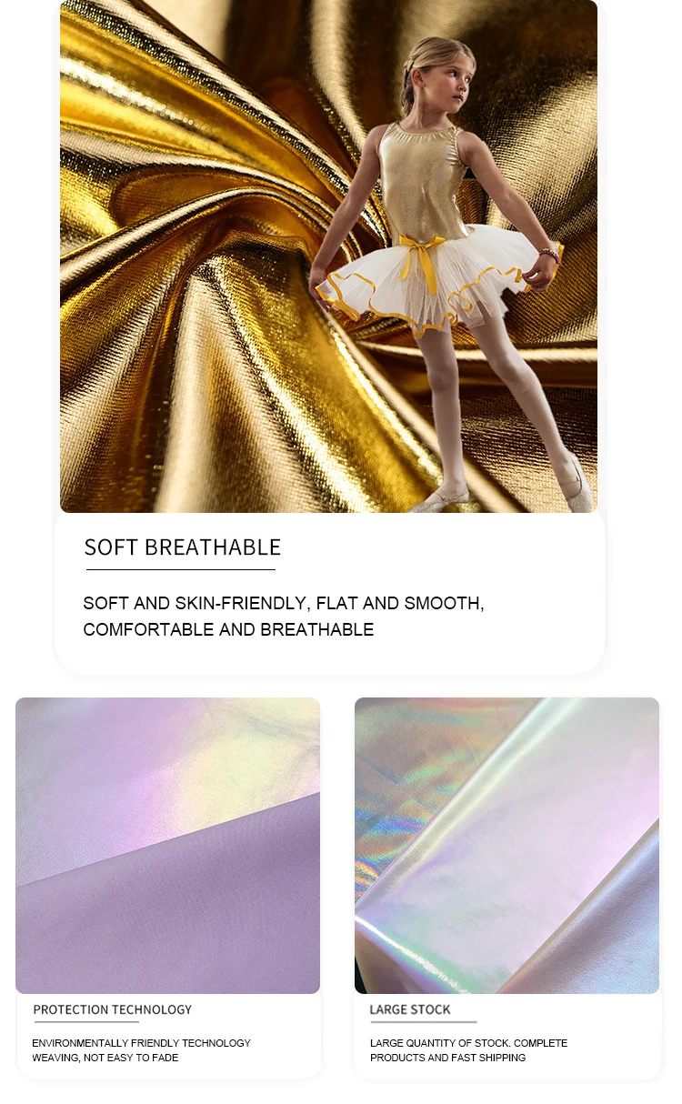 Wingtex Free Sample Shiny Holographic Reflective Polyester Spandex