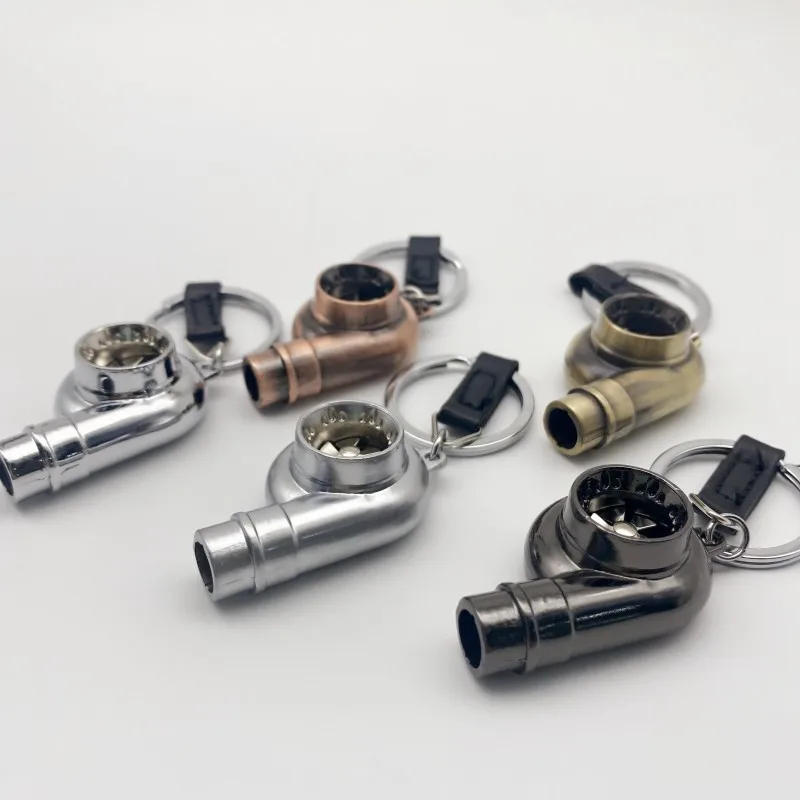 Engine Turbine Keychain Creative Car Modification Keychain Turbo Whistle Keychain for Auto Enthusiasts