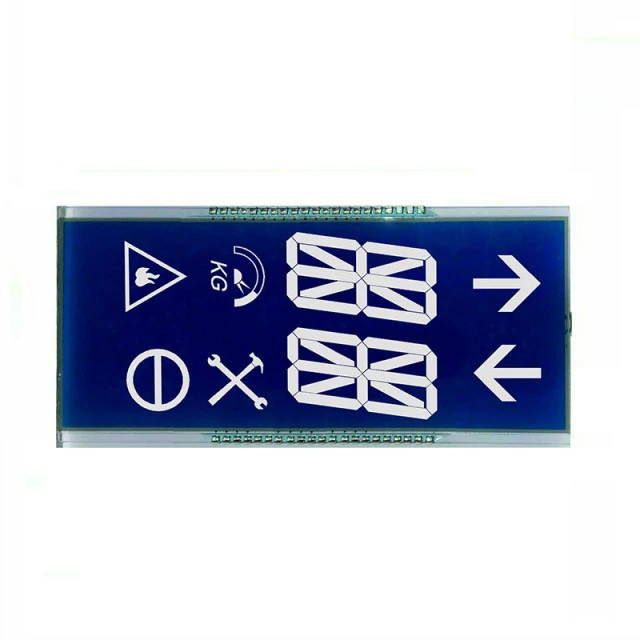 High quality customized elevator LCD display with black background and white characters elevator control panel LCD display