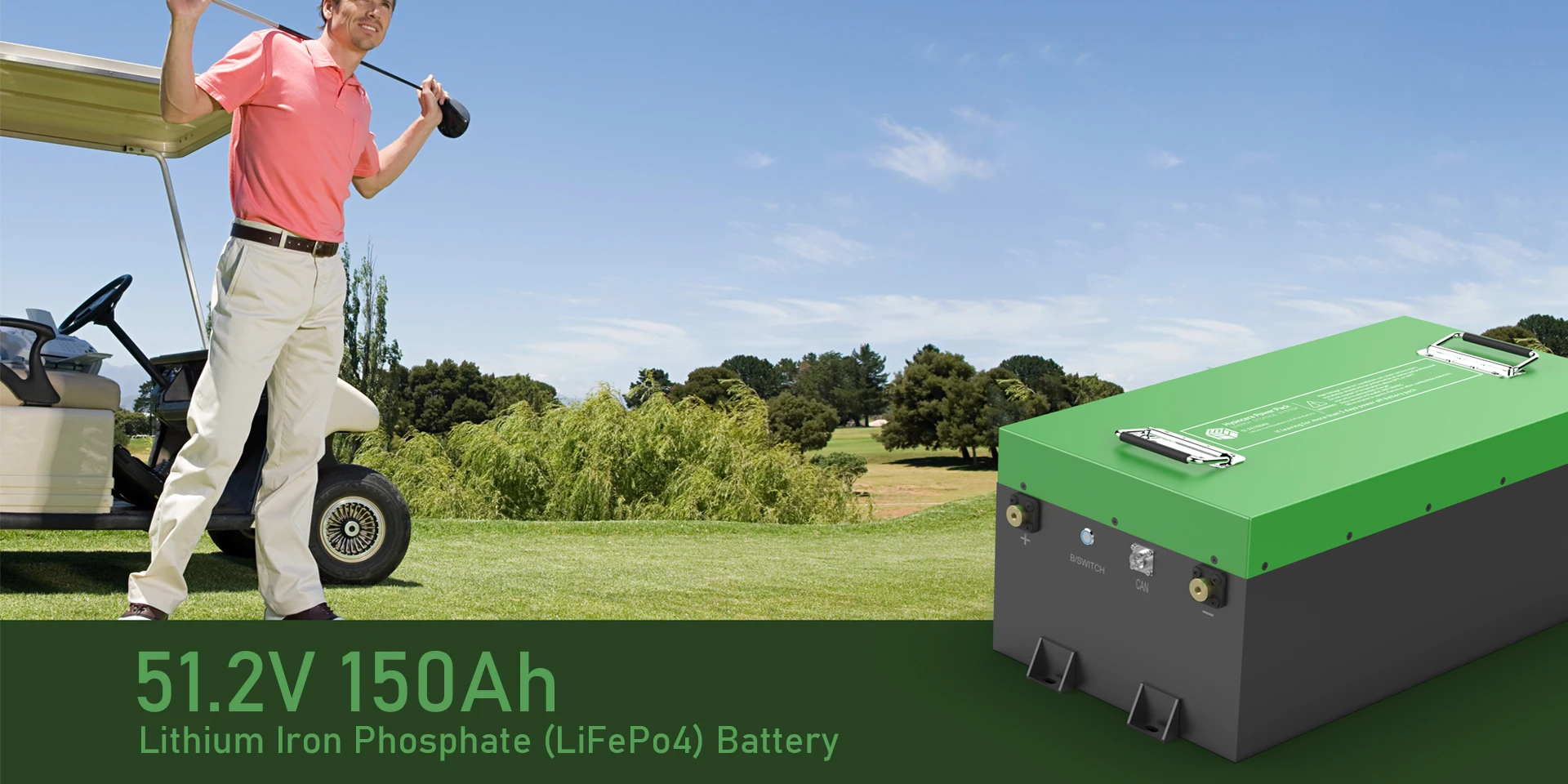 48volt Lifepo4 Lithium Ion Golf Car Battery 48v 100ah Golf Cart Battery Pack With Bms Charger 0471