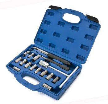 Extracteur De Vis 17 Pièces Fraise Puit Injecteur, Jeu De Fraise Siege Injecteur Diesel Valise Diagnostic Auto