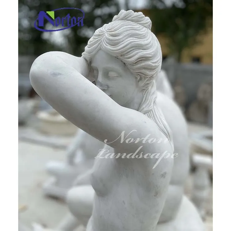 Wholesale White Marble Female Statues Stone Elegant Naked Sex Girl Statue Sculpture For Sale