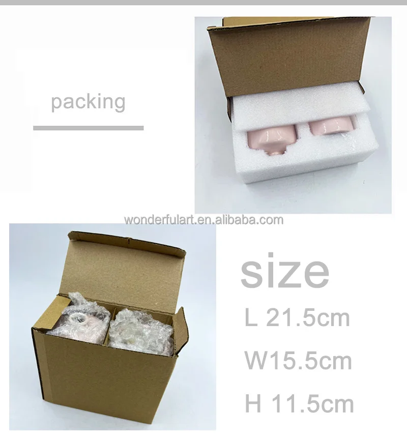 Ready to ship pink sanitary ware 2 pieces ceramic bathroom accessories dispenser tumbler bathroom sets home gift