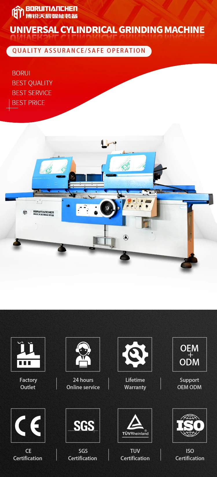 Китайский поставщик M1432 универсальный шлифовальный станок для продажи или универсальный цилиндрический шлифовальный станок