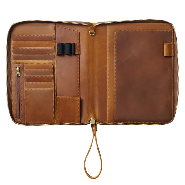 Luxurious A5 Leather Zippered Notebook Cover for Leuchtturm 1917