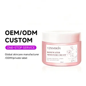 OEM ODM Natural Organic Vegan Body Skin Care Moisturizer Hydrating Lotion Whitening Anti-Wrinkle Rose Water Face Cream