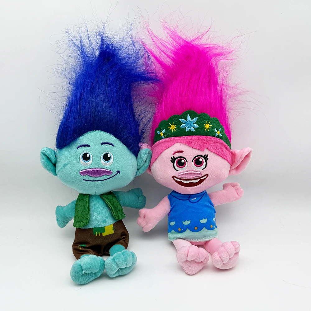 Hot Cartoon Trolls Band Together Plush Toys Magic Hair Elf Soft Plusies 