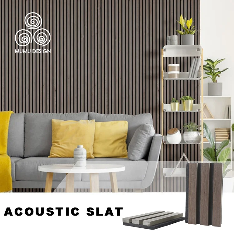 MUMU Auditorium Triangle Soundproof Custom Wood Wall Slats Supplier 3D Acoustic Panel for Sound Absorbing Sponge