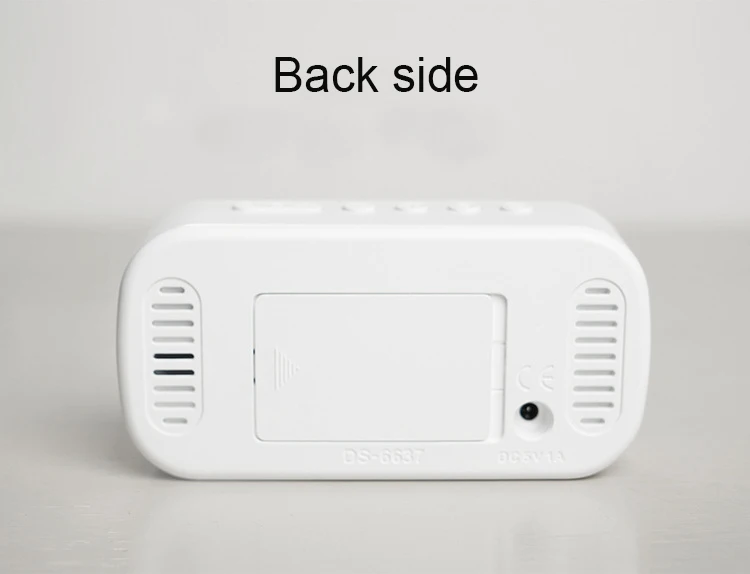 New Arrival Brightness Adjustable Display Temperature Date Time Bedside Table Clock Digital Alarm Clock Desktop Bedroom Office