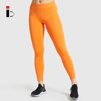 2021 Athletic Apparel Women Orange 7/8 Length Workout Training Leggings