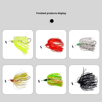 Silicone Skirt for Bearded Lure Fishing Accessories with Colorful Silicone and PVC Strands – Soft Lure – view 5