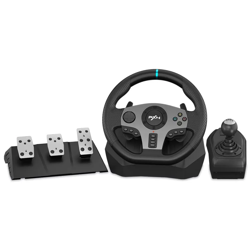 PXN-V9 Racing Gaming Steering Wheel Pedals Set Bus Driving Simulator for  Xbox PC