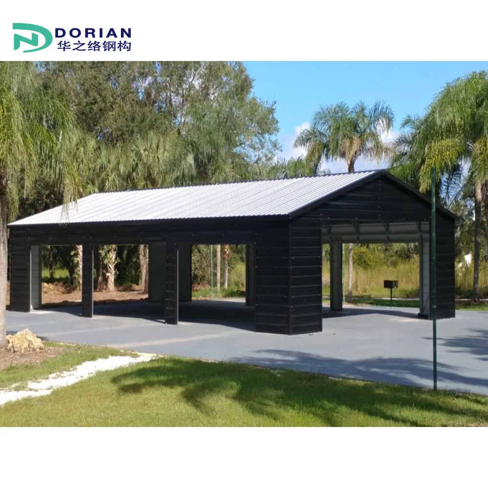 Modern Steel Structure Metal Prefabricated Garage Shed Storage Building for Trucks
