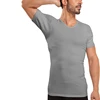 Men Basic V neck grey