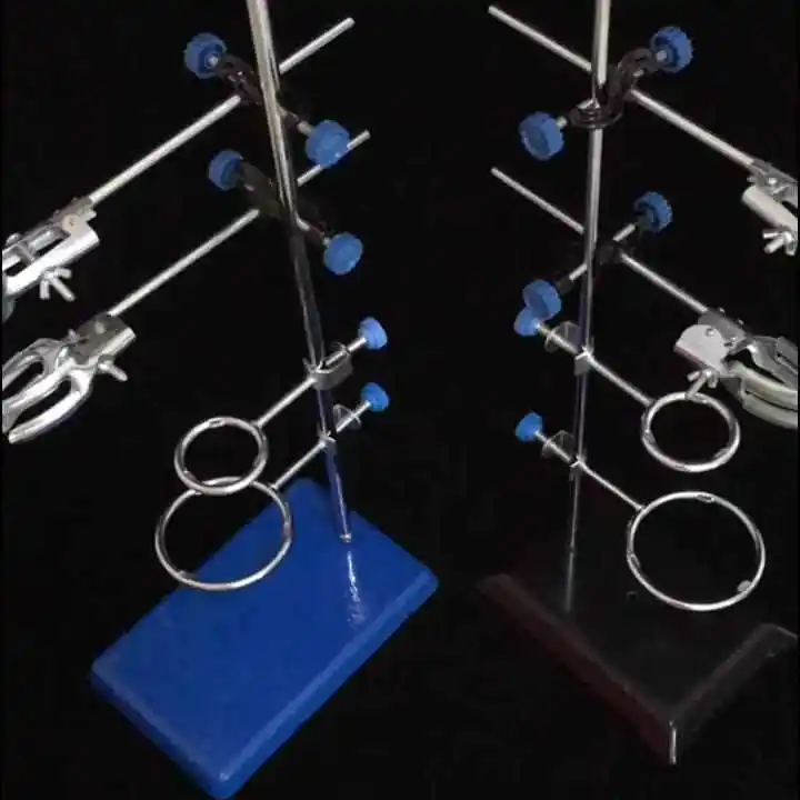 Support De Cornue Laboratoire Miniature Avec Pince Et Anneau - Kit Complet Pour Chimie