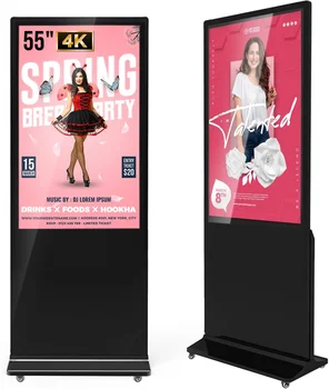 Floor Standing Digital Signage 32 43 49 50 55 65 inch LCD Advertising Display Vertical TV Media Player Totem Touch Screen Kiosk