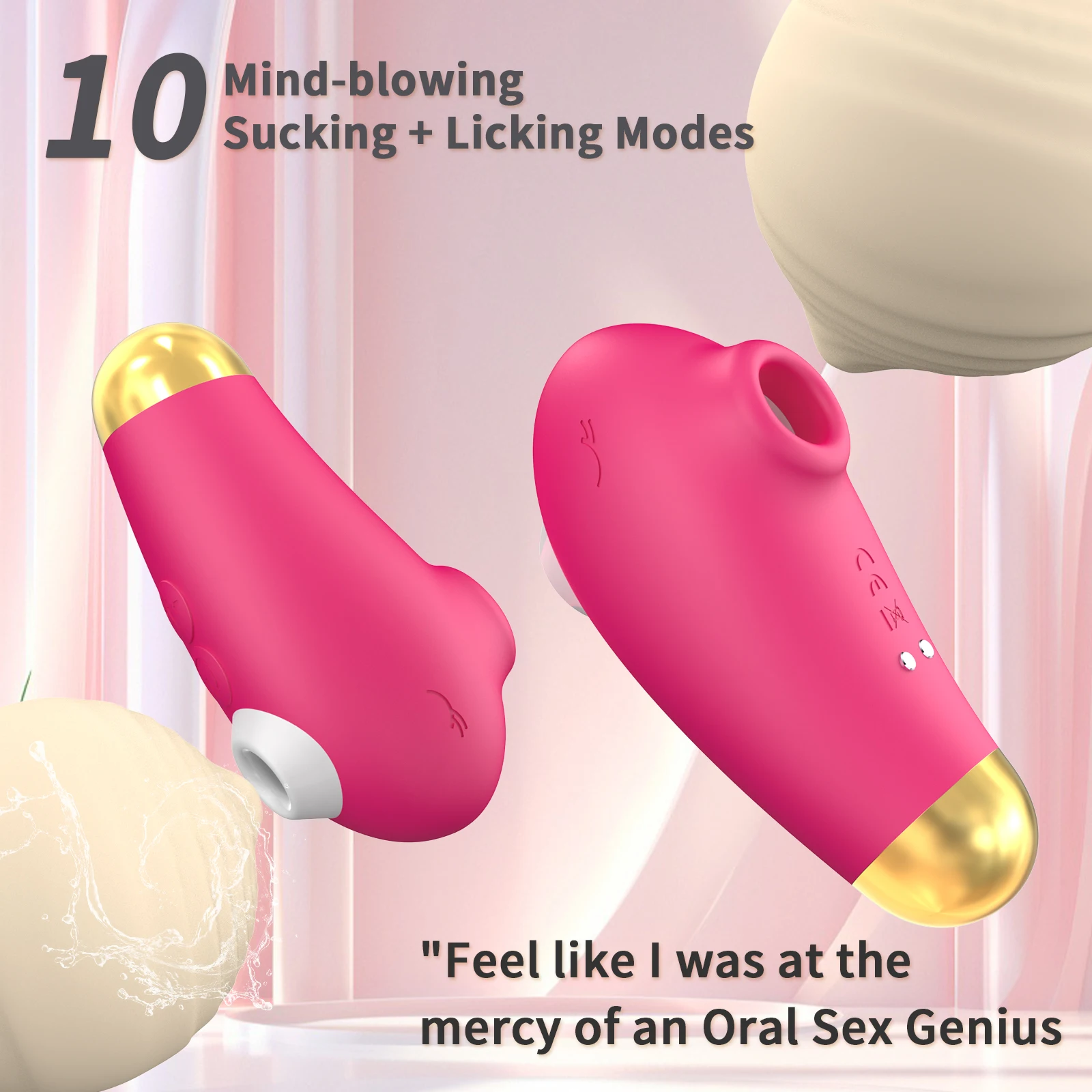 APP-gesteuerter Tragbarer Vibrator mit 10 Saug- und 10 Vibrationsmodi,  Leiser Slip-Vibrator mit Fernbedienung, G-Punkt Bullet-Vibrator