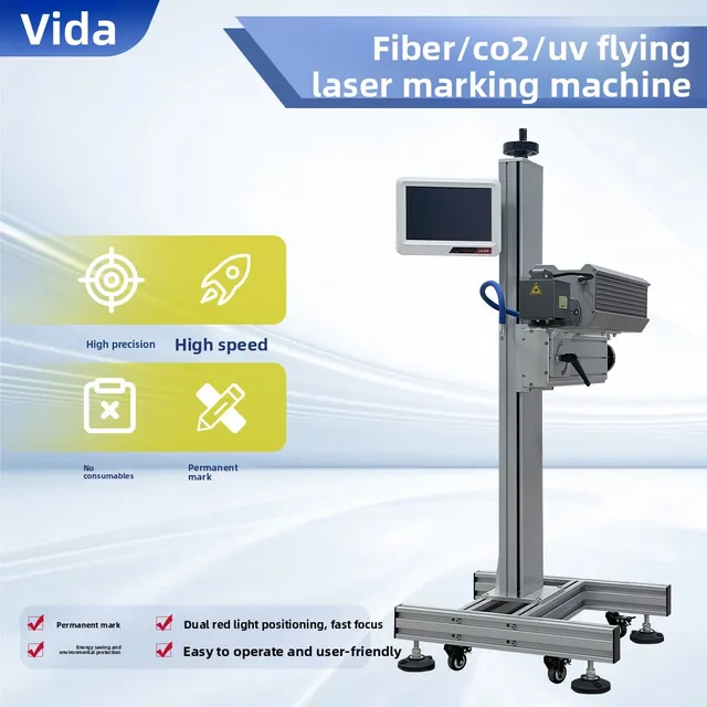 Fully Automatic Laser Coding Machine for Food Bags Expiration Date Coding High-speed Marking No Consumables Long Service Life 2