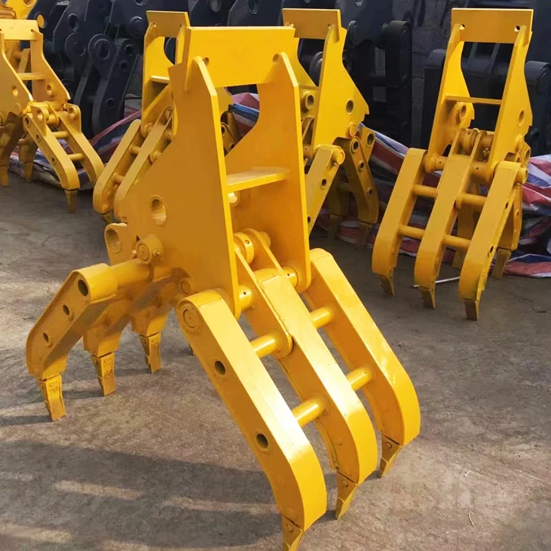 Robust Clamshell Grapple for Deforestation Machinery