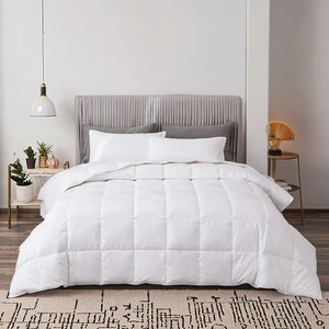 High-Grade Modern Double Bed Quilt Soft Polyester Filled Reversible Lightweight Warm Eco-Friendly Anti-Allergy Handmade Home
