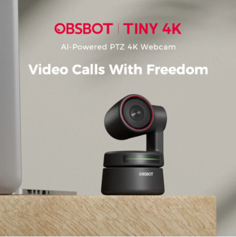 OBSBOT Tiny 4K AI-Tracking自動フレーミングジェスチャー制御デュアル