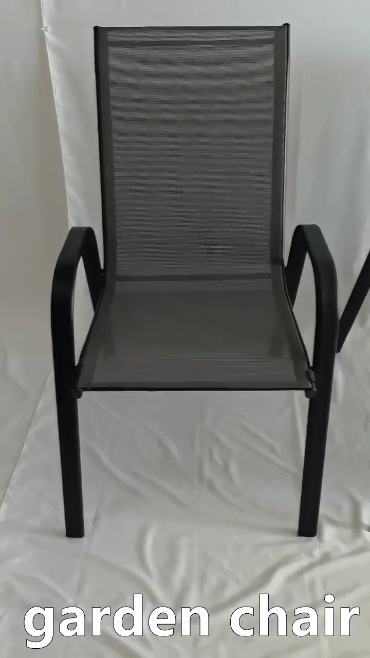 black metal sling chair