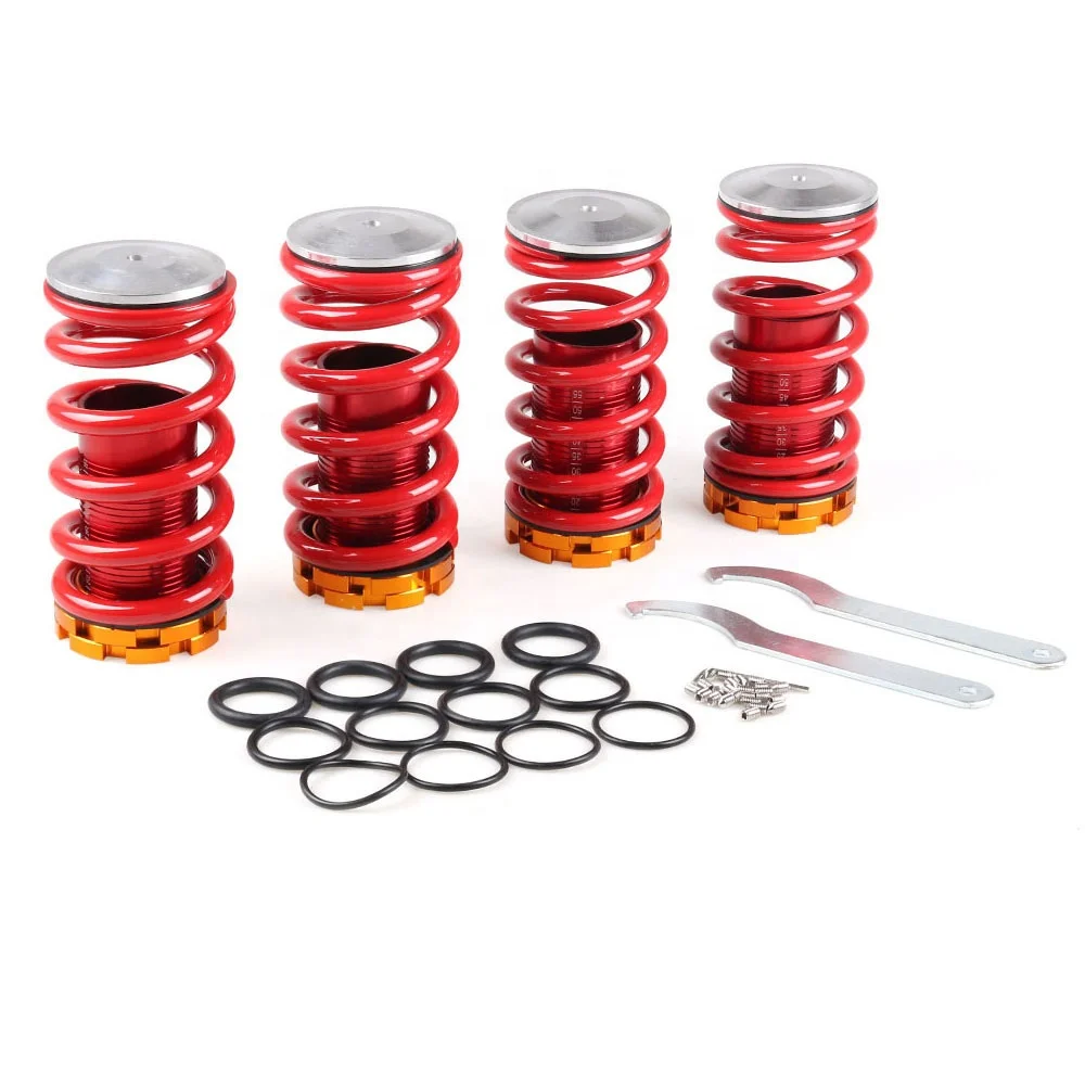 Front + Rear Aluminum Scale Coilover 0-3 Spring For 88-00 Civic CRX Integra - Silver Speed Daddy