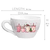 Taza de 220 oz con patrón de bebida festiva navideña