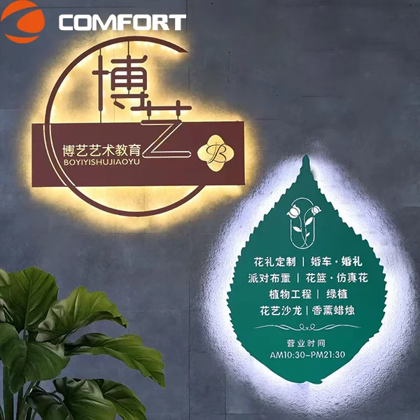 Door LOGO Indoor and Outdoor Factory Custom 3D LED Waterproof Boundless Led Singboard Letter Signs Acrylic Neon Light