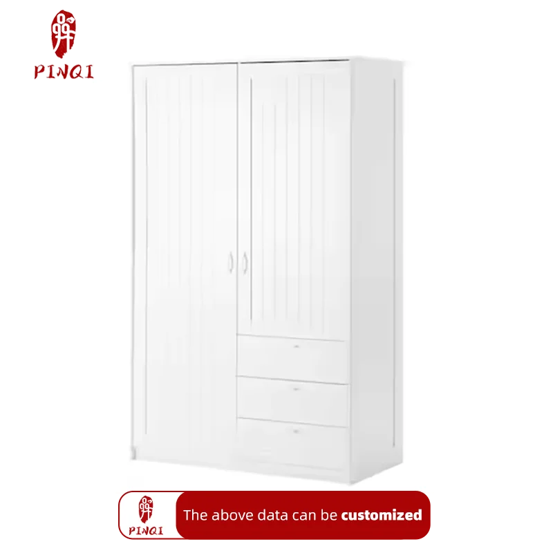 Professional Customization Two Person Wooden Save Space Closet Organizer Cabinet Wardrobe with Drawers for Hotel Room