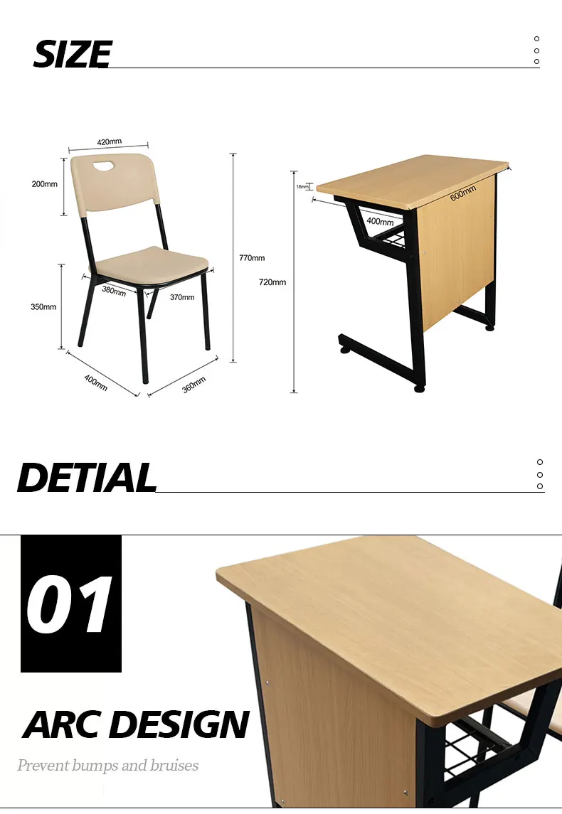 Deped Chair Philippines Style Classroom Desk and Chair Set for Students