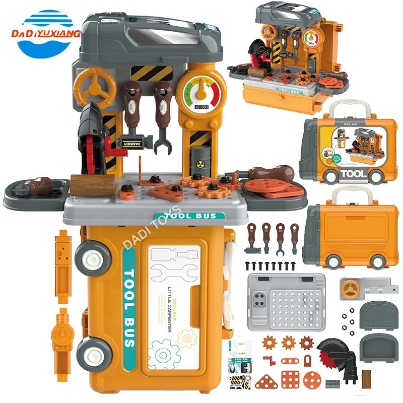 DADI OEM & ODM 2023 горячие продажи 3 в 1 автобусный чемодан ролевые Инструменты Набор игрушек Детский инструмент